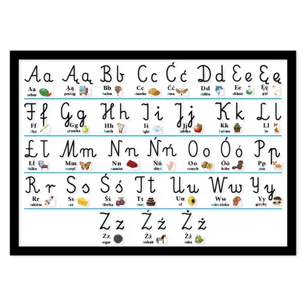 Alfabet Nauka Pisania (Plansze Edukacyjne A3)