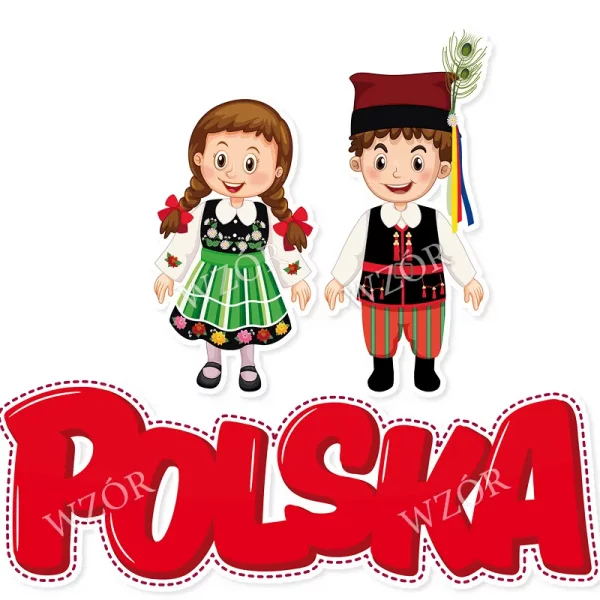 Dekoracje Dzieci w strojach regionalnych, Polska D-216