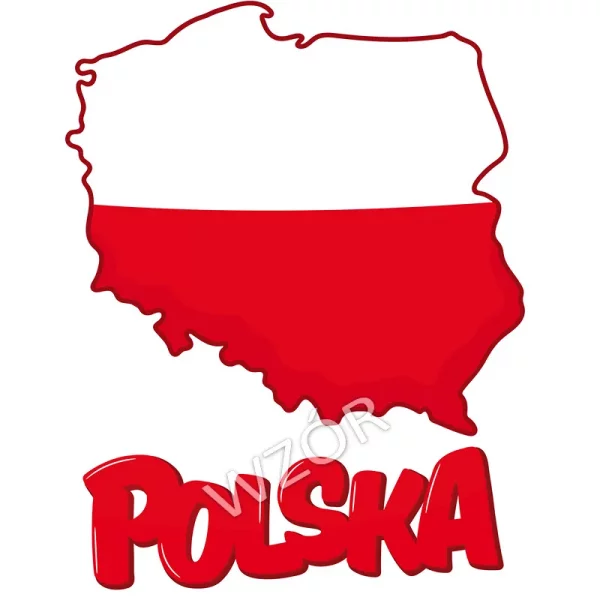 Dekoracje Patriotoczyne Mapa Polski + Napis, D-245