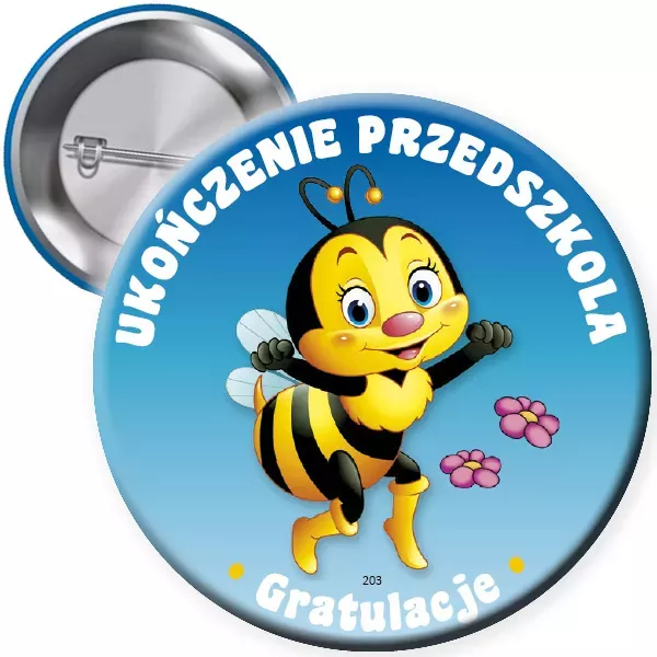 Przypinka Ukończenie Przedszkola PR-203 Pszczółka