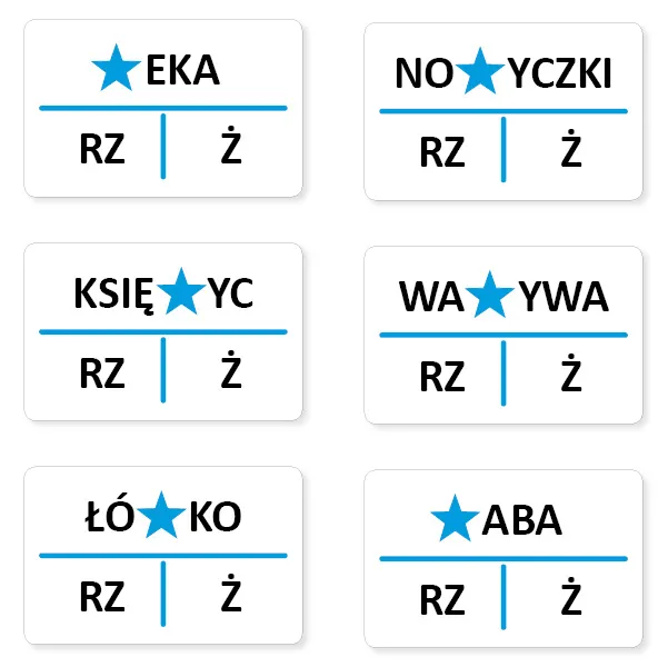 Klamerkowa Ortografia RZ i Ż (Gra Edukacyjna) E-223-K